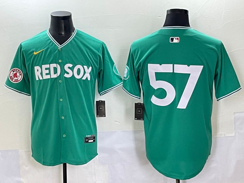 Men 2025 Boston Red Sox #57 No Name Dark Green Joint Name Nike MLB Jersey style 8